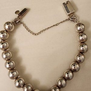 Silpada Vintage Solid Sterling Silver 9mm Bead Ball Bracelet size 7